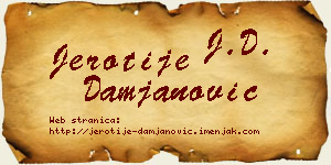 Jerotije Damjanović vizit kartica